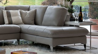 Refined Covered in All Leather Sectional