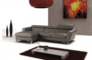 Exquisite Leather Sectional with Chaise