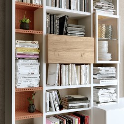 Spacious White Wall Unit for Living Room