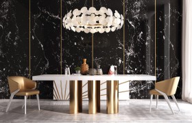 Contemporary Unique Design Luxury Dining Room Set
