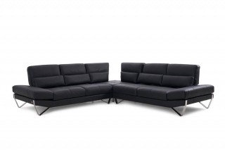 Contemporary Style Designer All Leather Sectional