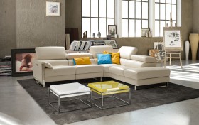 Sophisticated Modern Leather L-shape Sectional