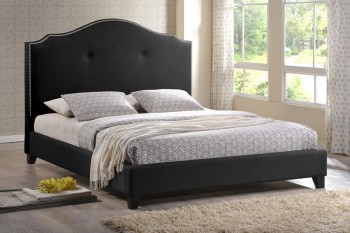 Graceful Leather High End Platform Bed