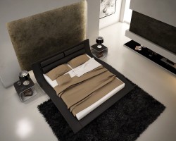 Elegant Leather Elite Platform Bed