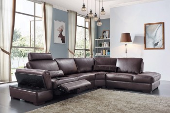 Exquisite Leather Upholstery Corner L-shape Sofa