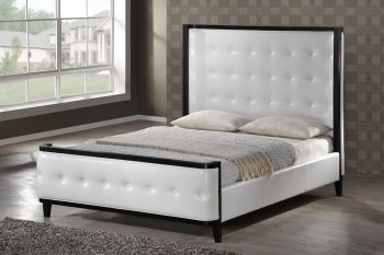 Lacquered Extravagant Leather Luxury Platform Bed