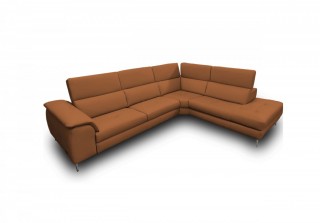 Unique Leather Sectional with Chaise