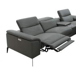 Contemporary Modern Leather L-shape Sectional