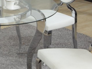 Table with Chrome Legs Table with Round Top
