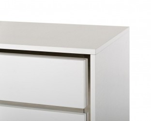 Four Door Contemporary White Crocodile Lacquer Buffet