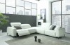 Exquisite Modern Leather L-shape Sectional with Pillows