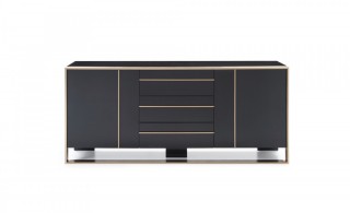 Elite Modern Black and Rose Gold Buffet