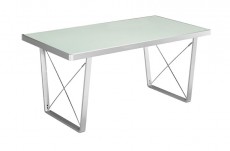 Legion Table with Frosted Tempered Glass Top Legion Table with Frosted Tempered Glass Top