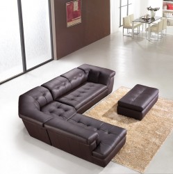 Exclusive Leather Upholstery Corner L-shape Sofa