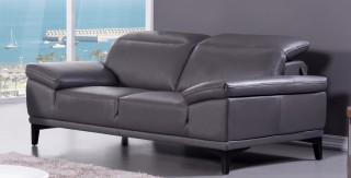 Contemporary Top-Grain Leather Living Room Set