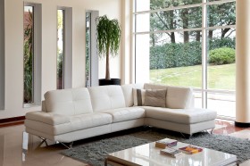 Contemporary Quality Leather L-shape Sectional