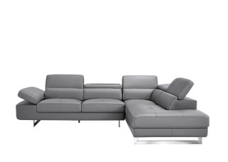 Advanced Adjustable Italian Top Grain Leather Sectional Sofa