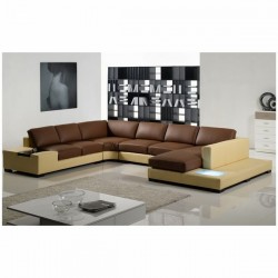 Adjustable Advanced Covered in Bonded Leather Sectional