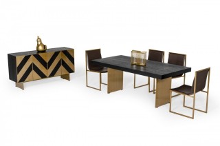 Glam Black Ash Modern Buffet