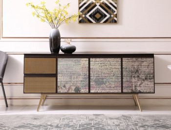 Modern Smoked Ash Buffet for Dining Room Modern Smoked Ash Buffet for Dining Room