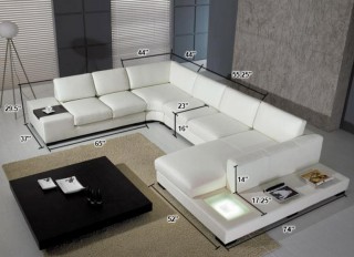High End Living Room Bonded Sectional