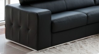 Advanced Adjustable Covered in All Leather Sectional with Pillows