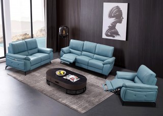 New York Contemporary Leather Living Room Set
