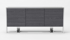 Elite Modern Elm Grey and Stainless Steel Buffet Elite Modern Elm Grey and Stainless Steel Buffet