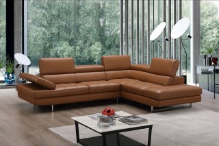 Adjustable Head Cushions Designer Leather Sectional