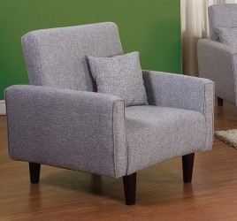 3 PC Living Room Sleeper Set in Grey, Red or Oatmeal Soft Fabric