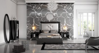 Stylish Leather Designer Bedroom with Extra Storage Cases