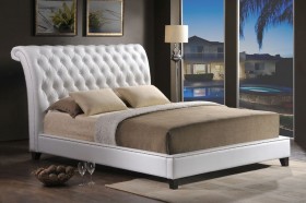 Elegant Leather Luxury Platform Bed