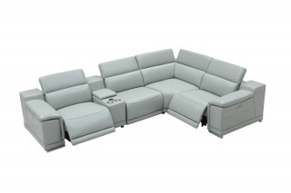 Overnice Modern Leather L-shape Sectional