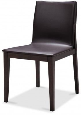 Contemporary Brown Upholstered Dining Chair with Sturdy Wooden Frame