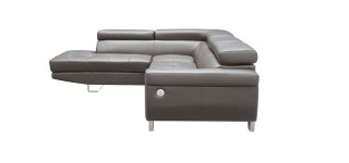 Sophisticated Leather Sectional with Chaise