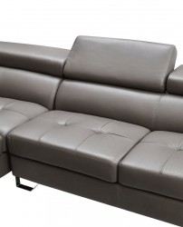 Sophisticated Leather Sectional with Chaise