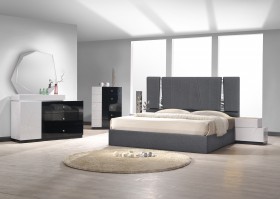 Fashionable Wood Contemporary Platform Bedroom Sets with Extra Storage