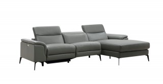 Contemporary Modern Leather L-shape Sectional