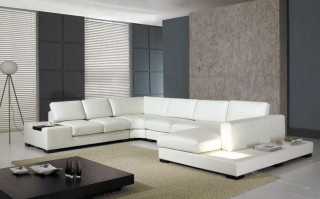 High End Living Room Bonded Sectional