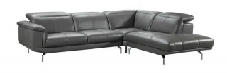 Contemporary Style Leather Curved Corner Sofa