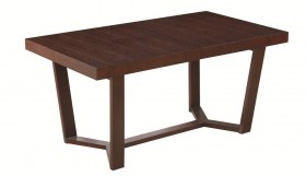 Flero Stunning Contemporary Design Brown Table with Extension Leaf