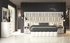 Durable Leather Modern Platform Bed Durable Leather Modern Platform Bed