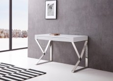 White High Gloss Office Desk with X Legs White High Gloss Office Desk with X Legs