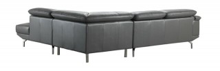 Contemporary Style Leather Curved Corner Sofa