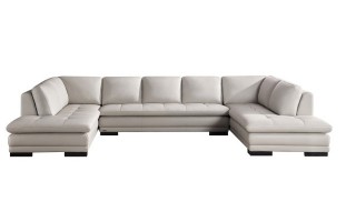 Elite Sectional Upholstered in Real Leather