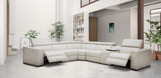 Unique Leather Upholstery Corner L-shape Sofa