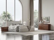Elegant Wood Elite Modern Bedroom Set with Extra Storage Cases Elegant Wood Elite Modern Bedroom Set with Extra Storage Cases