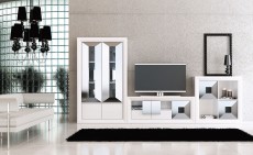 Elite Living Room Matte Wall Unit and Entertainment Center Elite Living Room Matte Wall Unit and Entertainment Center