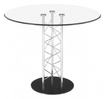 Chardonnay Dining Table with Black Painted Steel Base