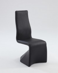 Fully Upholstered Side Chairs with Contour High Back In White or Black